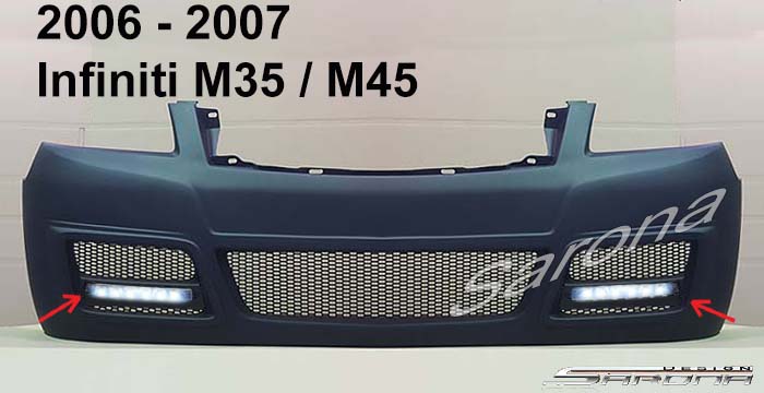 Custom Infiniti M45  Sedan Front Bumper (2006 - 2007) - $550.00 (Part #IF-014-FB)